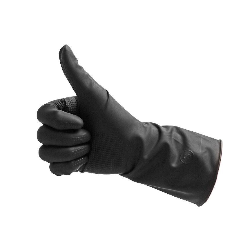 Latex Gloves Manufacturer - Children Adults Black with Textured Fingertips