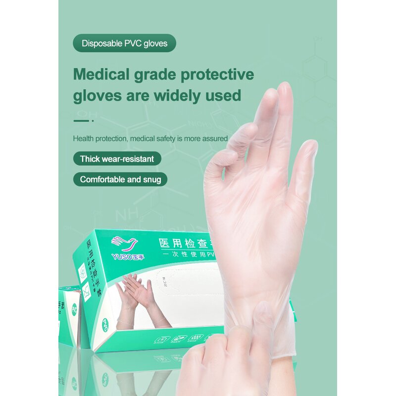 PVC Gloves Factory - Clear Disposable Powder Free for Food Service Vinyl