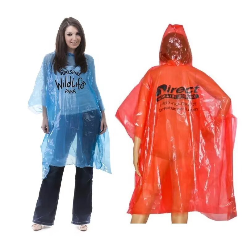 Rain Poncho Factory - High Quality Durable Portable Pe One Set Adult Style