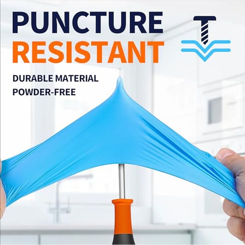 Nitrile Gloves Factory - Blue Synthetic Latex Free Powder Free Chemical