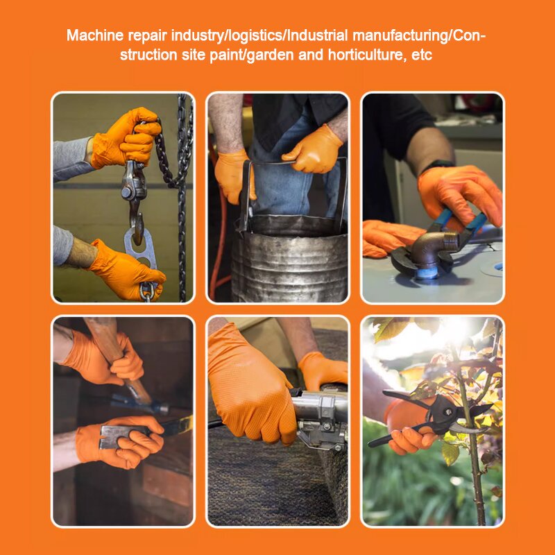 Nitrile Gloves Manufacturer - Fast Delivery Diamond Texture Industry Food Service