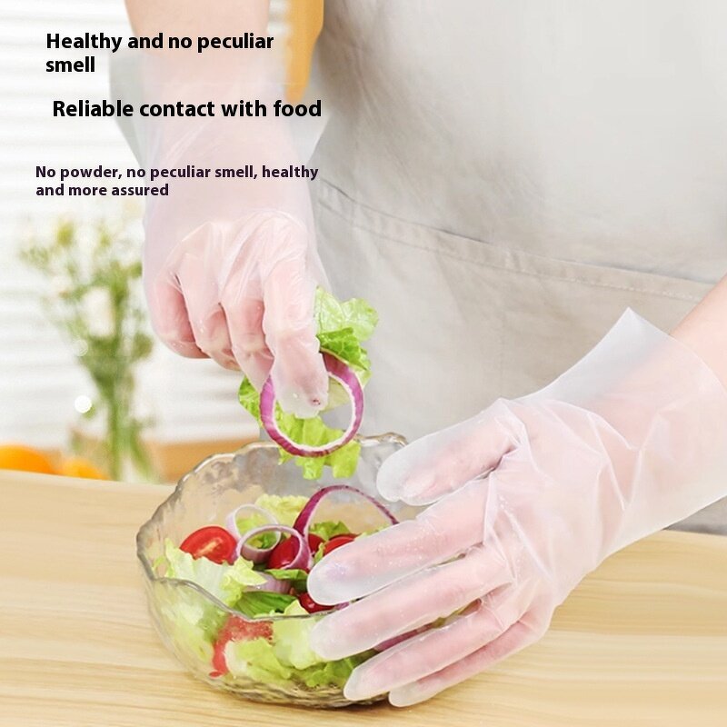 TPE Gloves Factory - Disposable Thickened Soft Transparent Frosted Anti-Slip