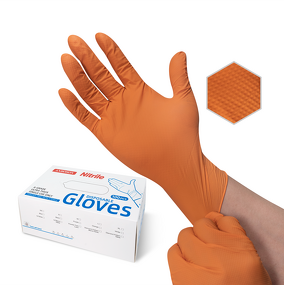 Heavy Duty Nitrile Gloves Manufacturer - 8Mil 12Mil Orange Black Micro Touch Grip Mechanic