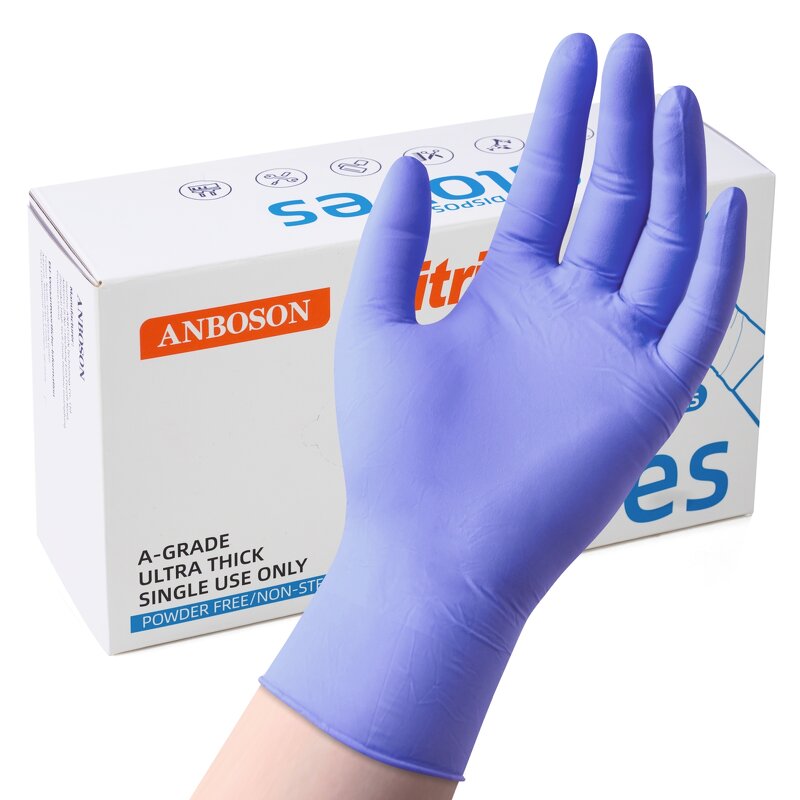 Disposable Nitrile Gloves Manufacturer - US Warehouse Powder Free Ice Blue Micro-Touch Medical