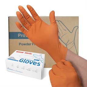 Mechanical Nitrile Gloves Manufacturer - 8 Mil Orange Diamond for Auto Repair Gardening