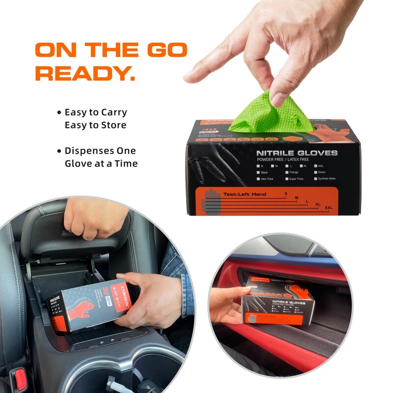 Disposable Nitrile Gloves Manufacturer - Adult Raised Diamond Texture Latex Free Food-Safe