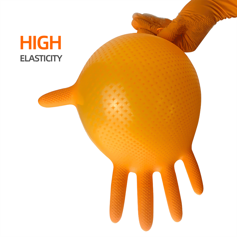 Mechanical Nitrile Gloves Manufacturer - 8 Mil Orange Diamond for Auto Repair Gardening