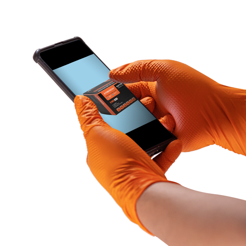 Heavy Duty Nitrile Gloves Manufacturer - 10Mil Orange Disposable Mechanic Safe Work