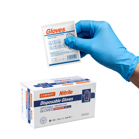 Disposable Nitrile Gloves Manufacturer - Factory Wholesale OEM 2 Piece Pack Blue Black 5Mil