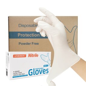 Disposable Nitrile Gloves Manufacturer - Waterproof Oil Resistant Kitchen White for Cleaning Food