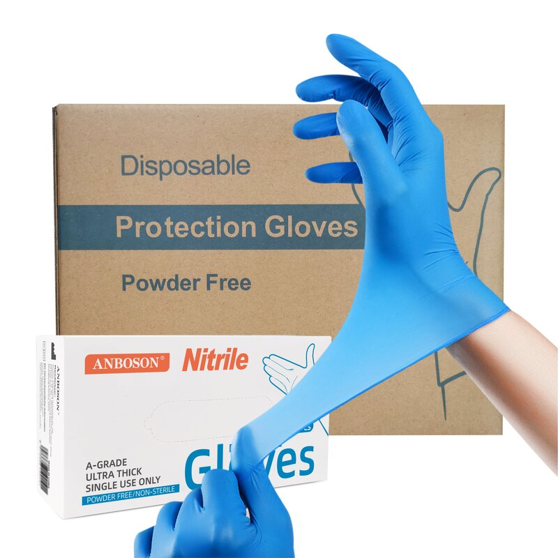 Disposable Nitrile Gloves Manufacturer - 6Mil Science Touchscreen Tattoo Blue Nitrile Washing
