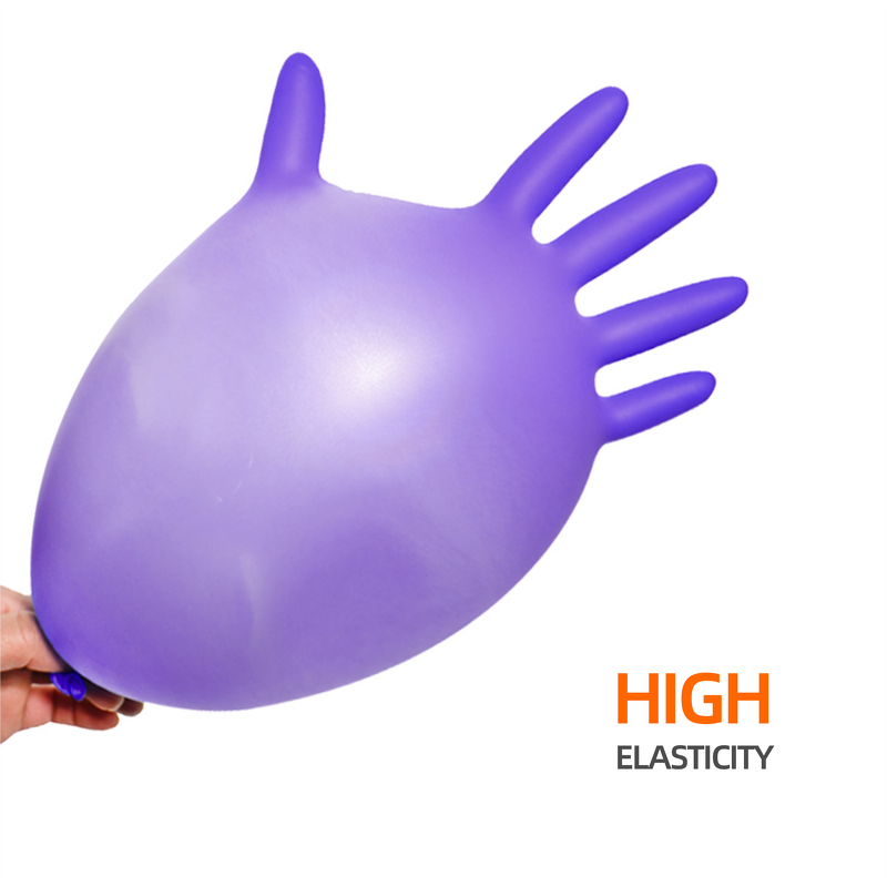 Disposable Nitrile Gloves Manufacturer - 5 Mil Purple Food Service Grade Safe Tattoo BBQ Mechanic