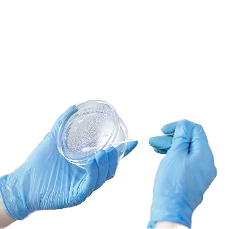 Disposable Nitrile Gloves Manufacturer - Protection Lab Medical Food Cleaning Blue 5mil Powder Free