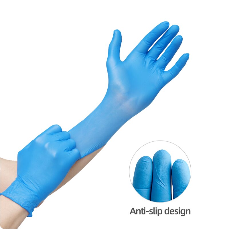 Disposable Nitrile Gloves Manufacturer - 6Mil Science Touchscreen Tattoo Blue Nitrile Washing