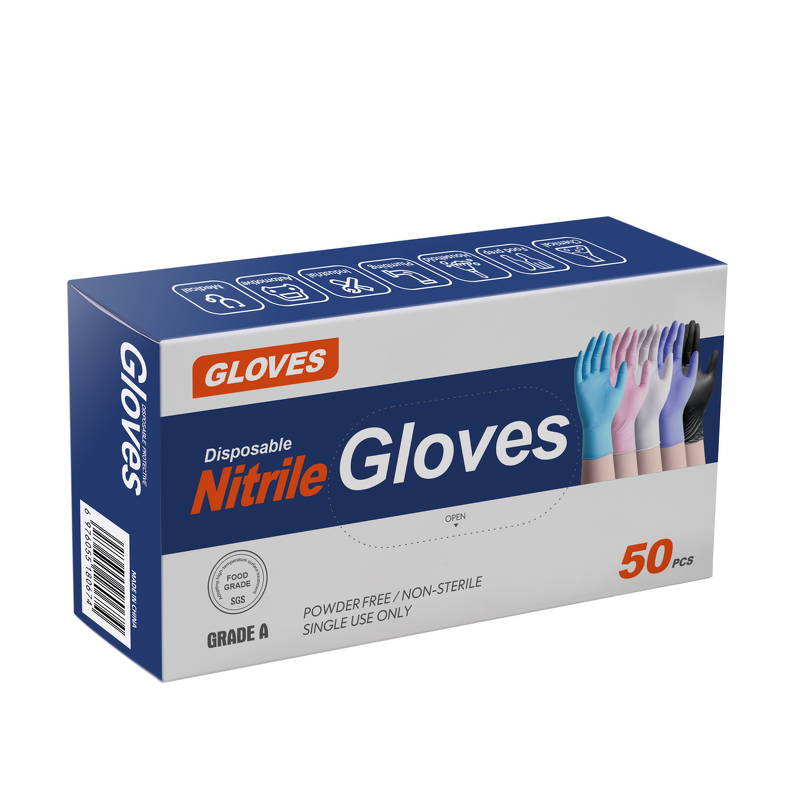Disposable Nitrile Gloves Manufacturer - ANBOSON 4mil 5mil 6mil Box Powder Free Box of 100
