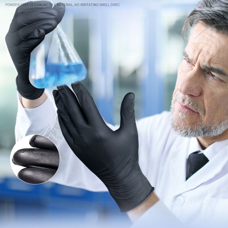 Disposable Nitrile Gloves Manufacturer - 100 Box 6Mil Blue Black Cheap Prices Powder Free