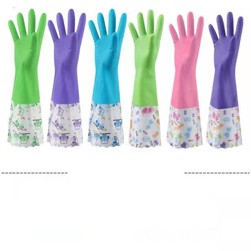 Kitchen Gloves Factory - Oem Customized logo Design Female Dishwashing Waterproof