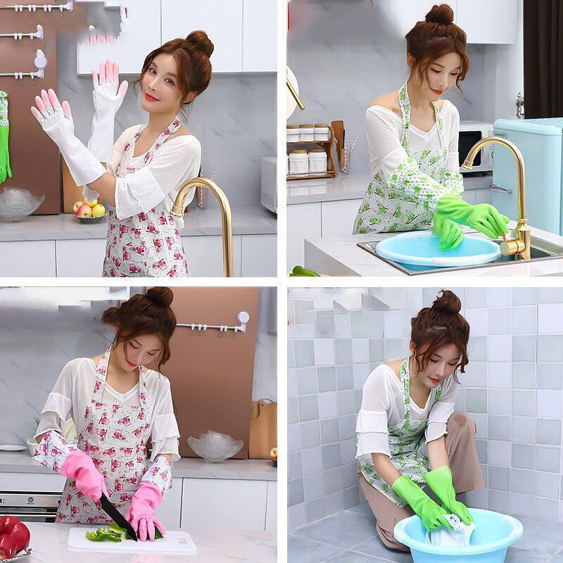 Kitchen Gloves Factory - Oem Customized logo Design Female Dishwashing Waterproof