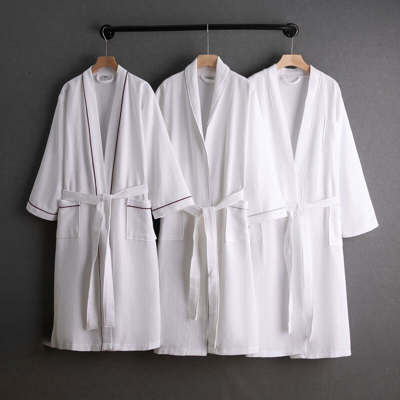 Waffle Bathrobe Manufacturer - Oem Customized Logo Pure Cotton Waffle Hotel Towel