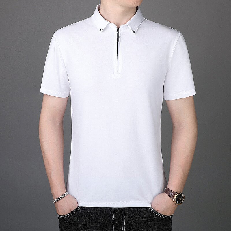 Men's Polo Shirt Manufacturer - Summer Cotton Men's Short Sleeve Comfortable