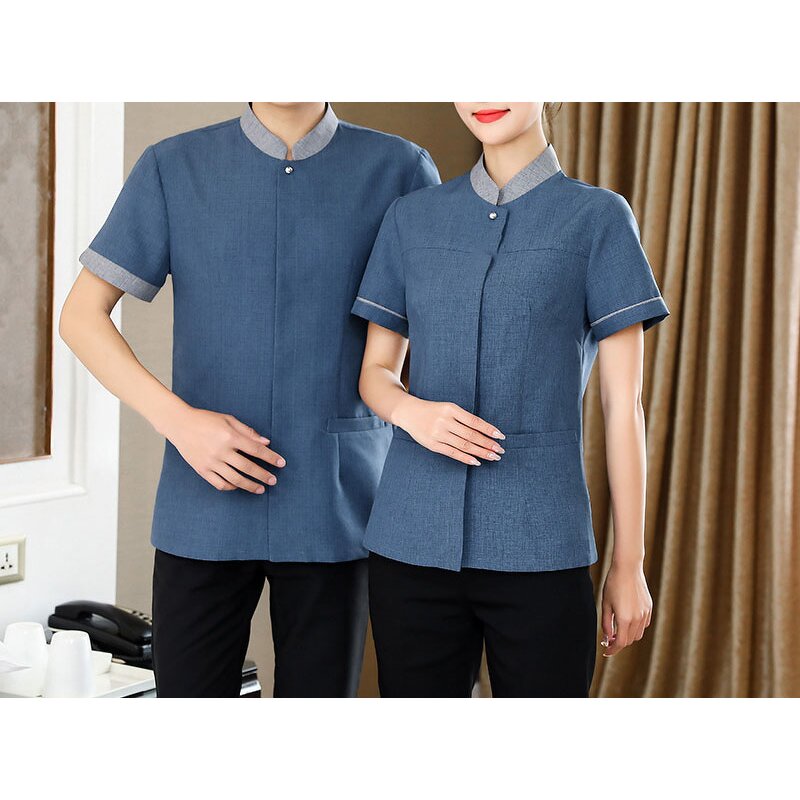 Cleaning Clothes Manufacturer - Oem Customized Design Unisex Half-sleeved Hotel