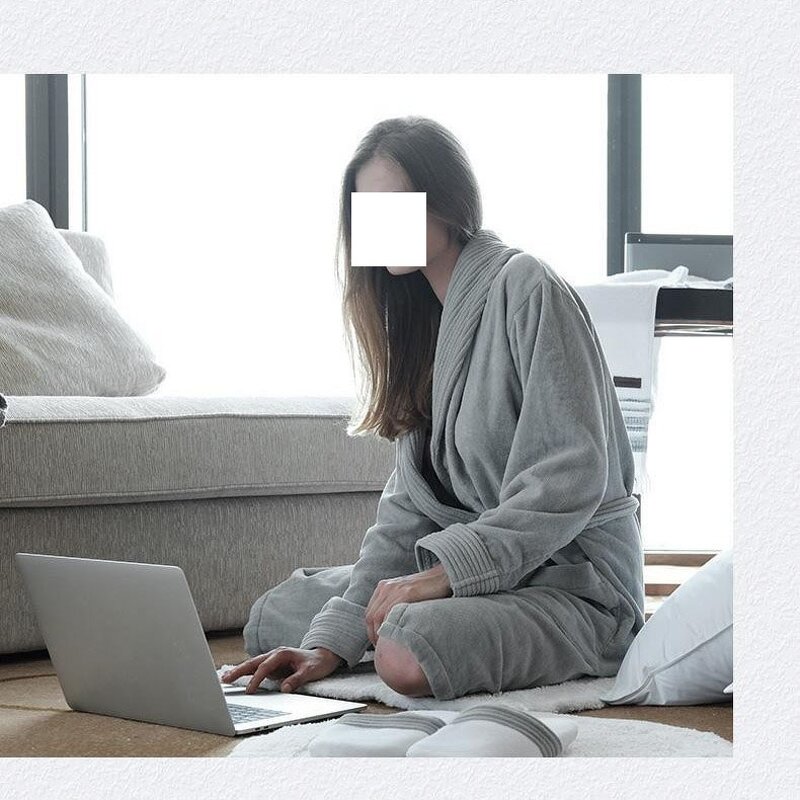 Hotel Bathrobe Factory - Oem Customized Logo Men Women Nightgown Spring Pure