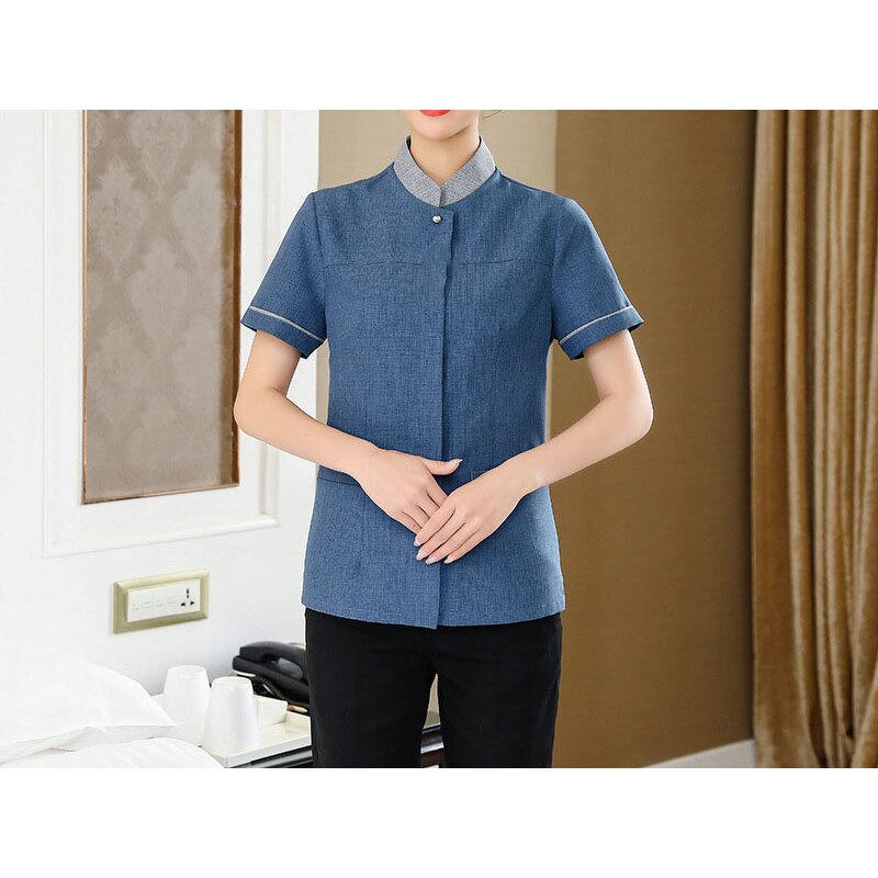 Cleaning Clothes Manufacturer - Oem Customized Design Unisex Half-sleeved Hotel