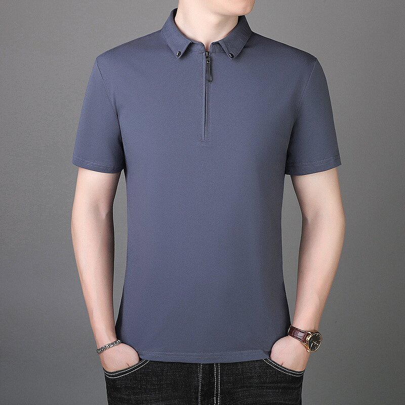 Men's Polo Shirt Manufacturer - Summer Cotton Men's Short Sleeve Comfortable