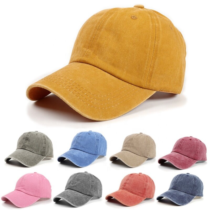 Baseball Cap Factory - Oem Custom Logo Pure Cotton Soft Top Vintage Peaked