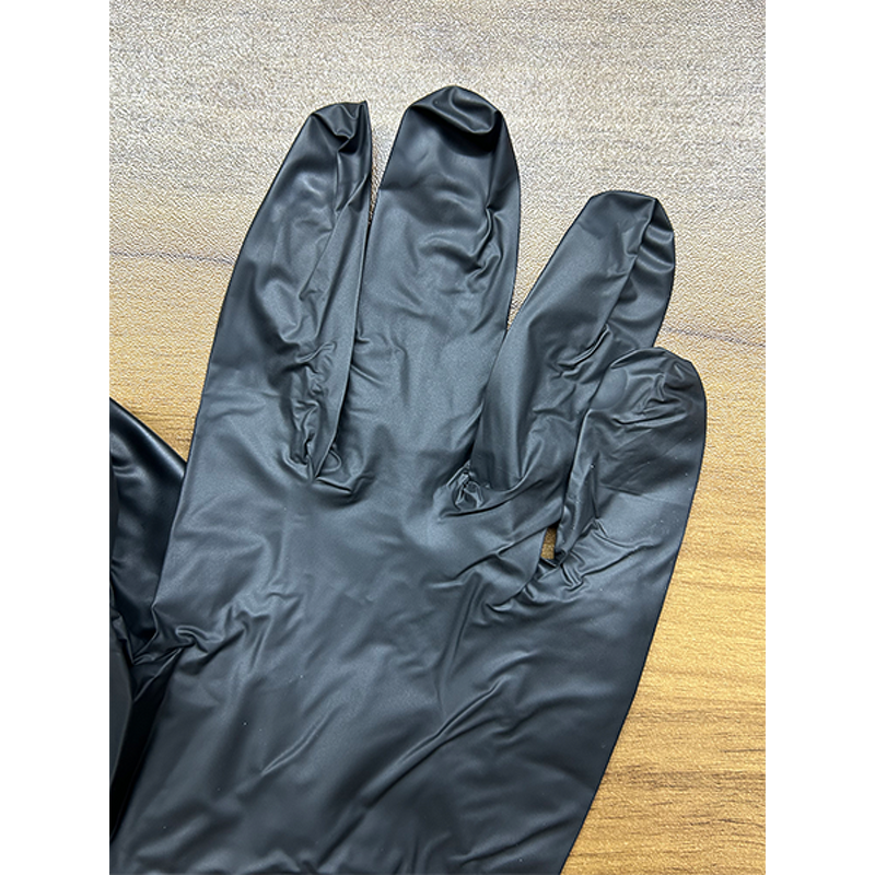 Nitrile Gloves Manufacturer - Cheap 9-Inch Black Nitrile Vinyl Synthetic Powder-Free