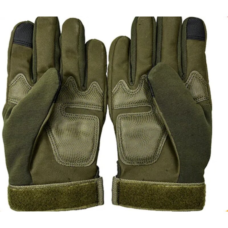 Mountaineering Gloves Manufacturer - Army Green Full Fingers Men's Outdoor Sports