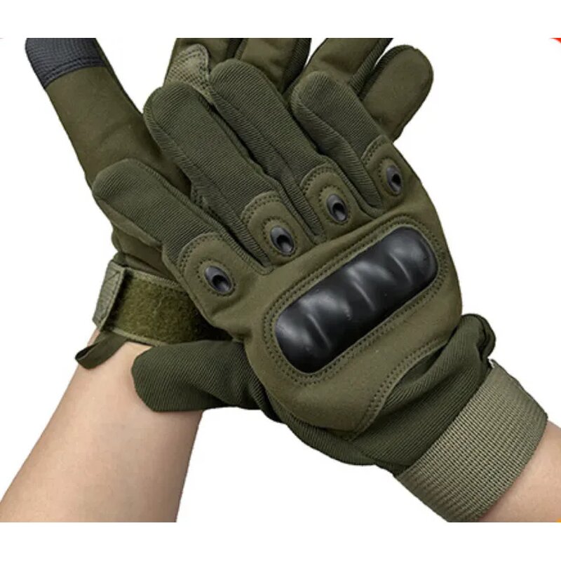 Mountaineering Gloves Manufacturer - Army Green Full Fingers Men's Outdoor Sports