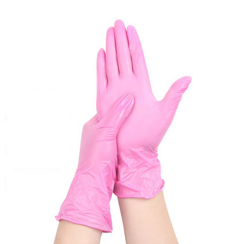 Nitrile Gloves Factory - pink Powder-free Beauty Salon Food Grade Disposable