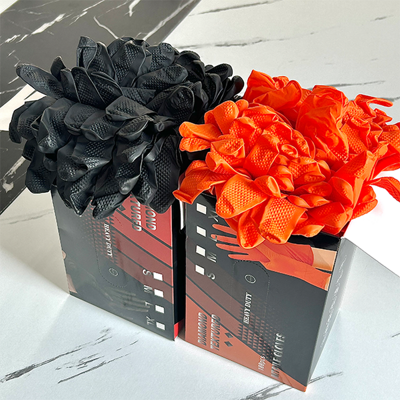 Nitrile Gloves Manufacturer - New 9 Inches 10 Mil Automobile Mechanical Orange