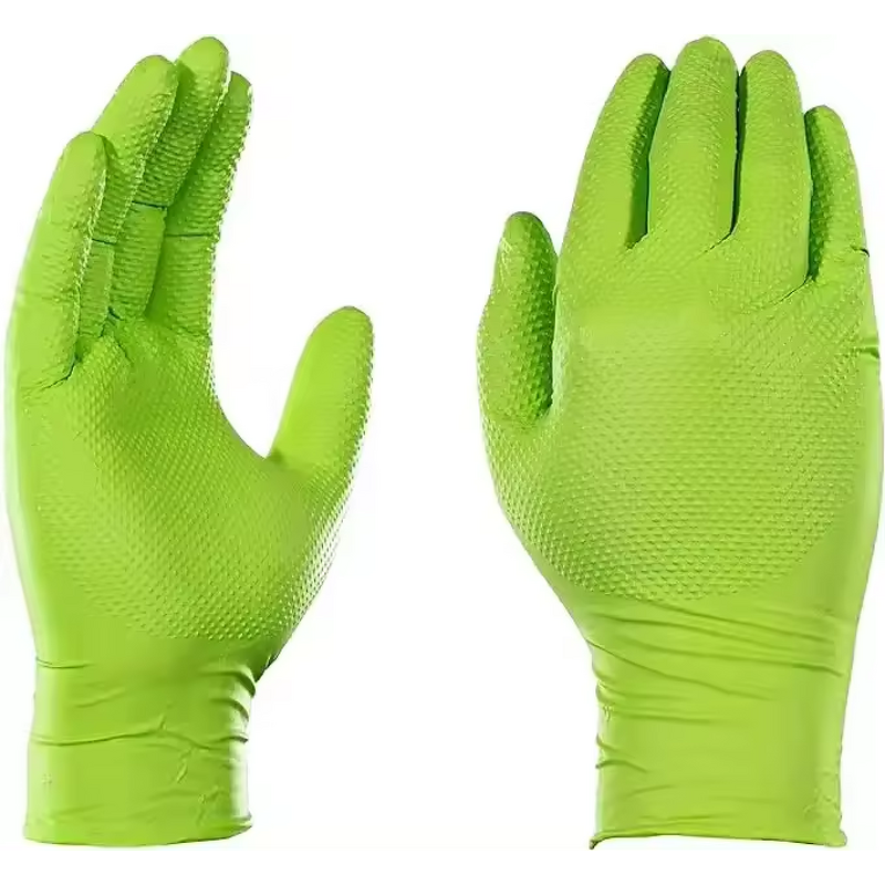 Nitrile Gloves Manufacturer - Automobile Heavy Duty Industrial Green Garage Repair