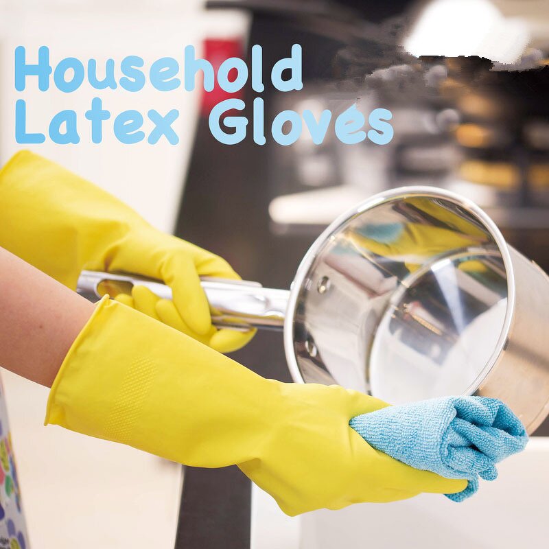 Rubber Gloves Manufacturer - Reusable Waterproof Household Long Sleeves Kitchen
