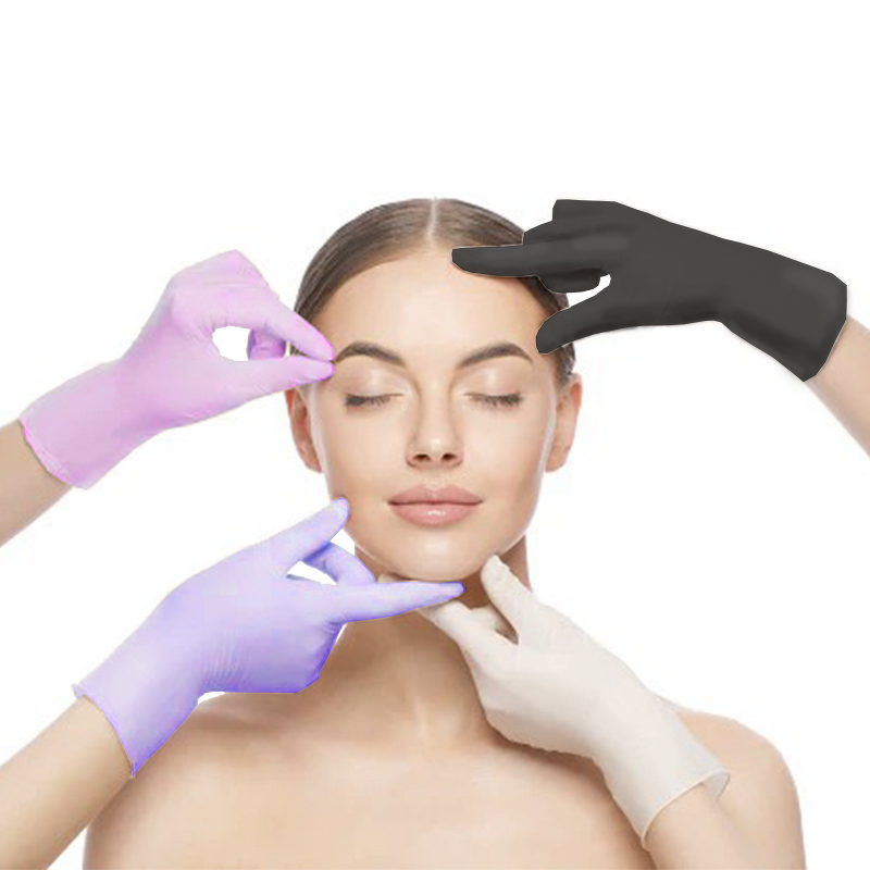 Nitrile Gloves Factory - White Powder-free Beauty Salon Food Grade Disposable