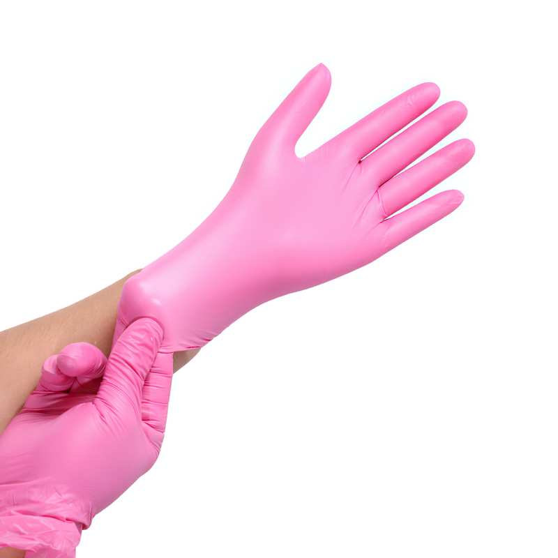 Nitrile Gloves Manufacturer - Examination Powder Free pink Nitrile Gloves Powder