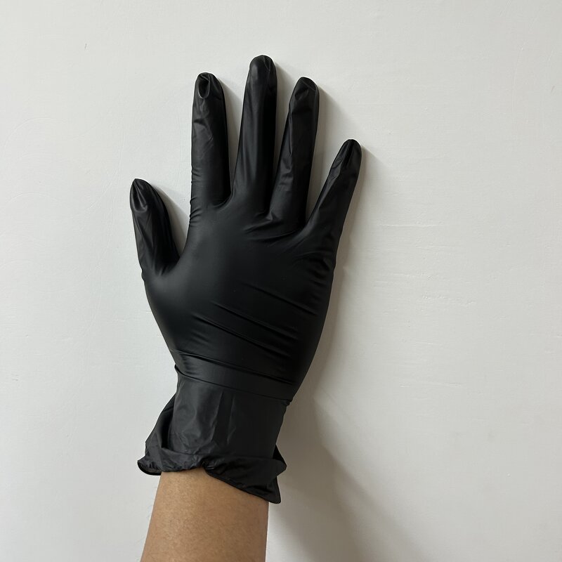 Nitrile Gloves Manufacturer - Cheap 9-Inch Black Nitrile Vinyl Synthetic Powder-Free