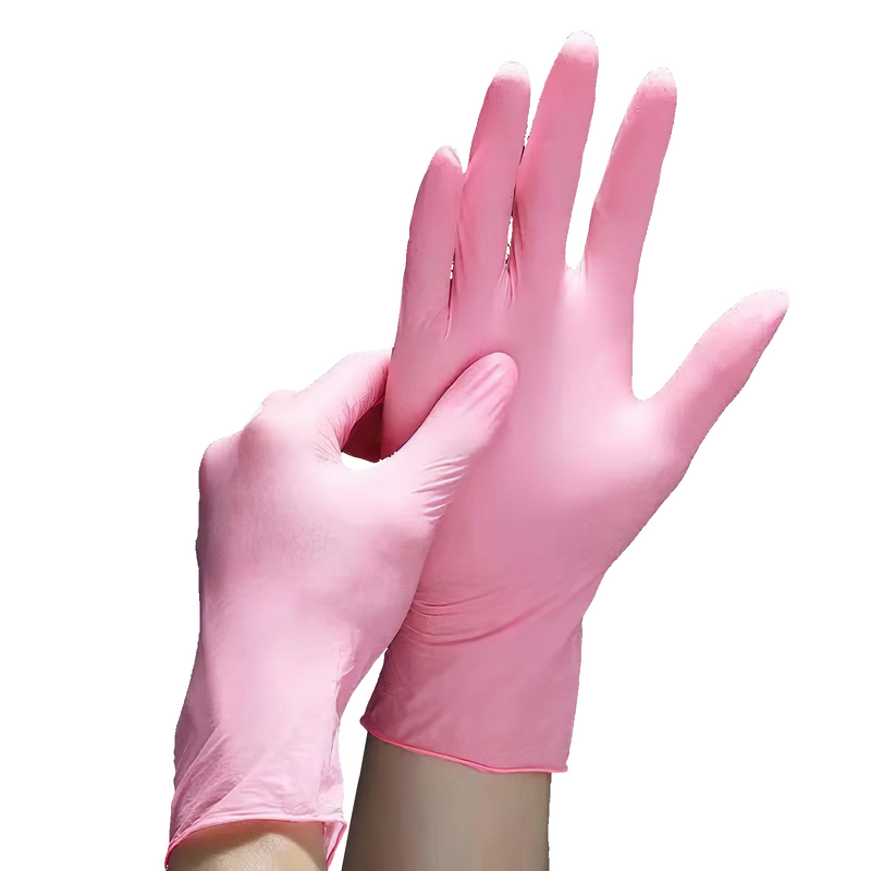 Nitrile Gloves Factory - pink Powder-free Beauty Salon Food Grade Disposable