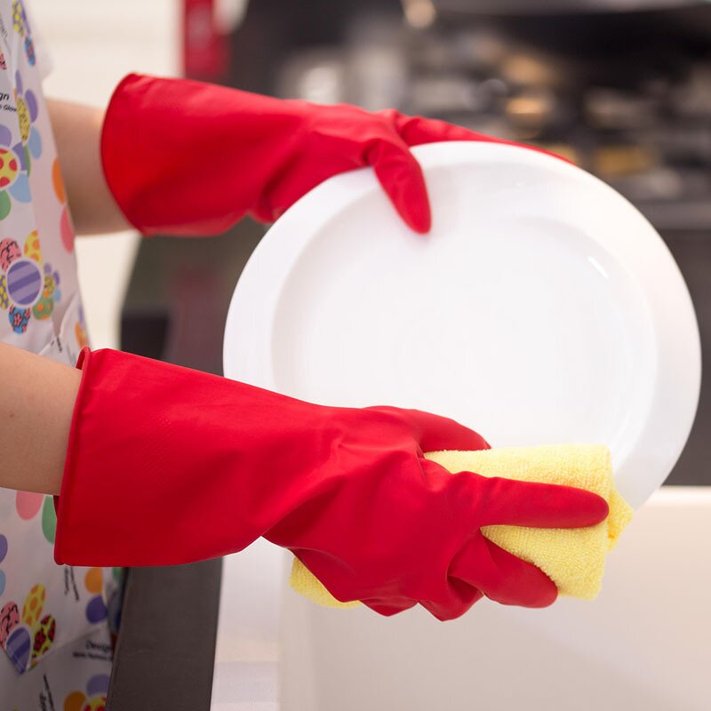 Rubber Gloves Manufacturer - Reusable Waterproof Household Long Sleeves Kitchen