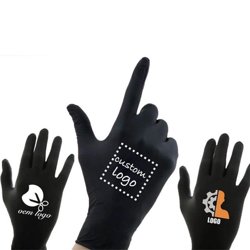 Nitrile Glove Manufacturer - OEM Logo Custom Hair Nail Art Food Service Kitchen