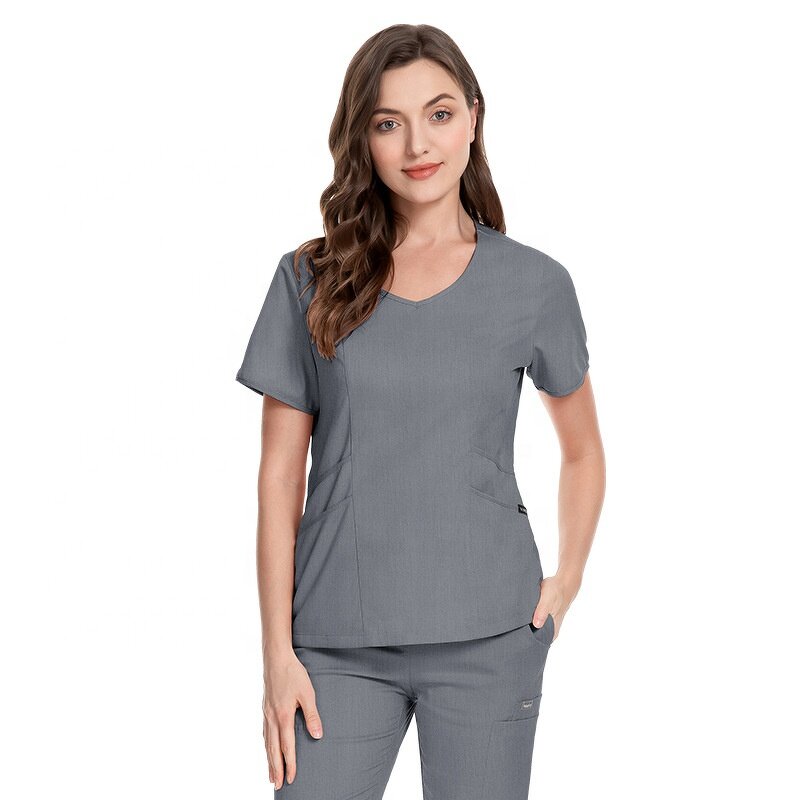 Scrubs Manufacturer - V Neck Oem logo Custom Suits for Women Causal Doctor