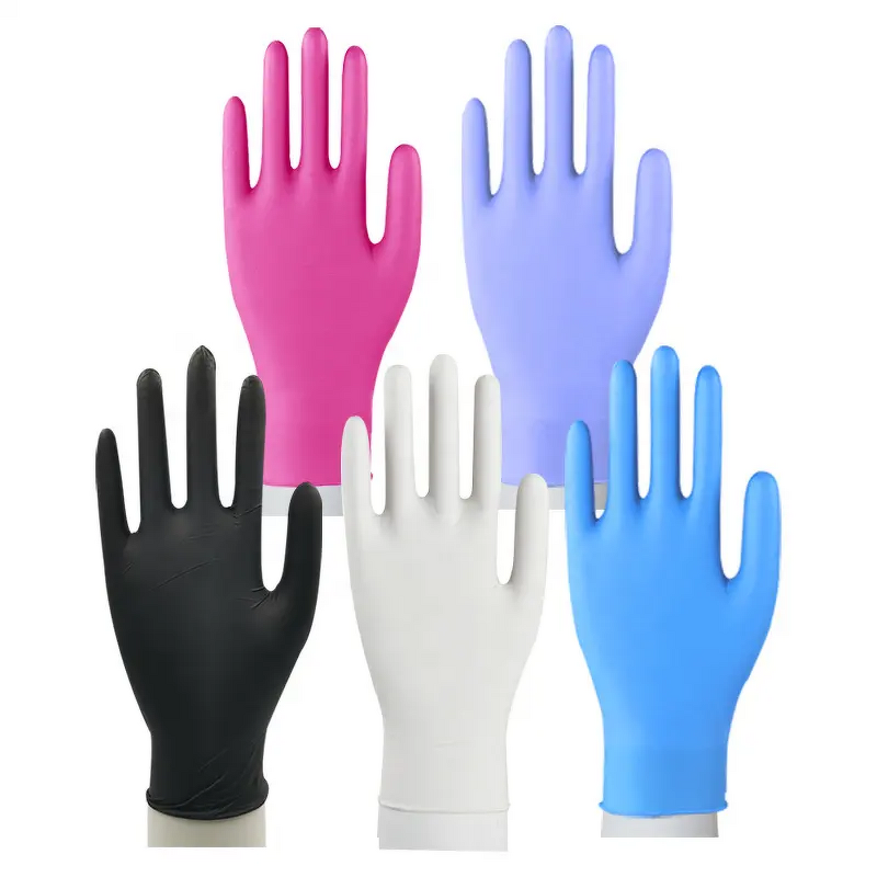 Nitrile Gloves Factory - Cheapest High Quality Color pink White Black Blue Red