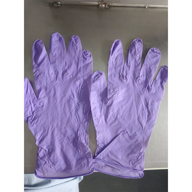 Nitrile Gloves Factory - Box of 100 Purple Logo Custom Barber Tattoo Beauty