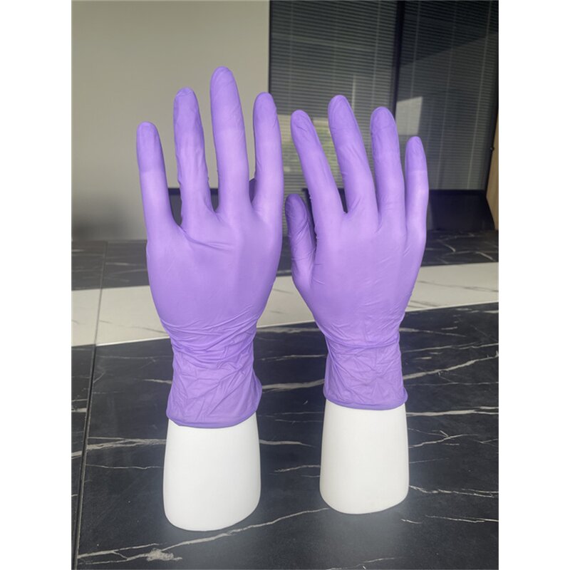 Nitrile Glove Manufacturer - 3-4mil Purple Logo Custom Barber Tattoo Beauty Salon