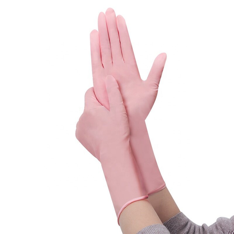 Nitrile Gloves Factory - 12inch pink Durable Household Kitchen Beauty Salon Spa