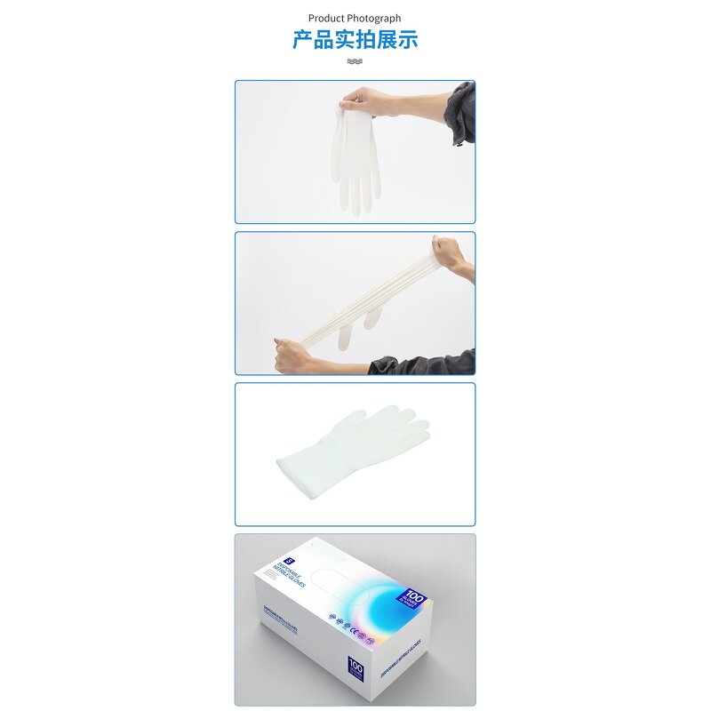 Nitrile Gloves Manufacturer - 12 Inch 5mil White Disposable Extra Thick Length