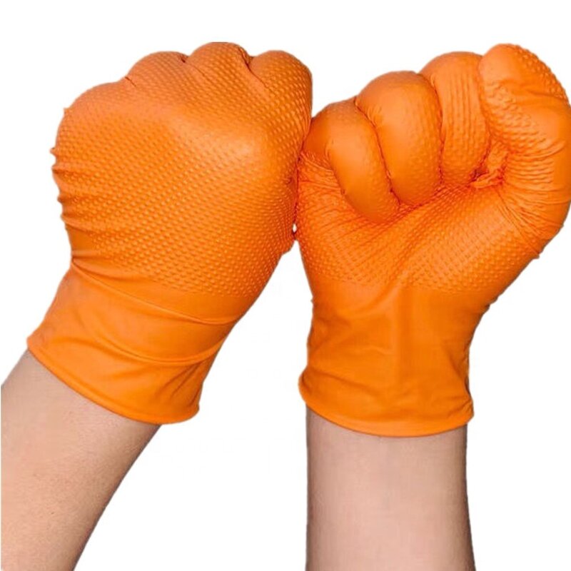 Nitrile Glove Factory - Factory Diamond Texture Mechanic Car Repair Machine