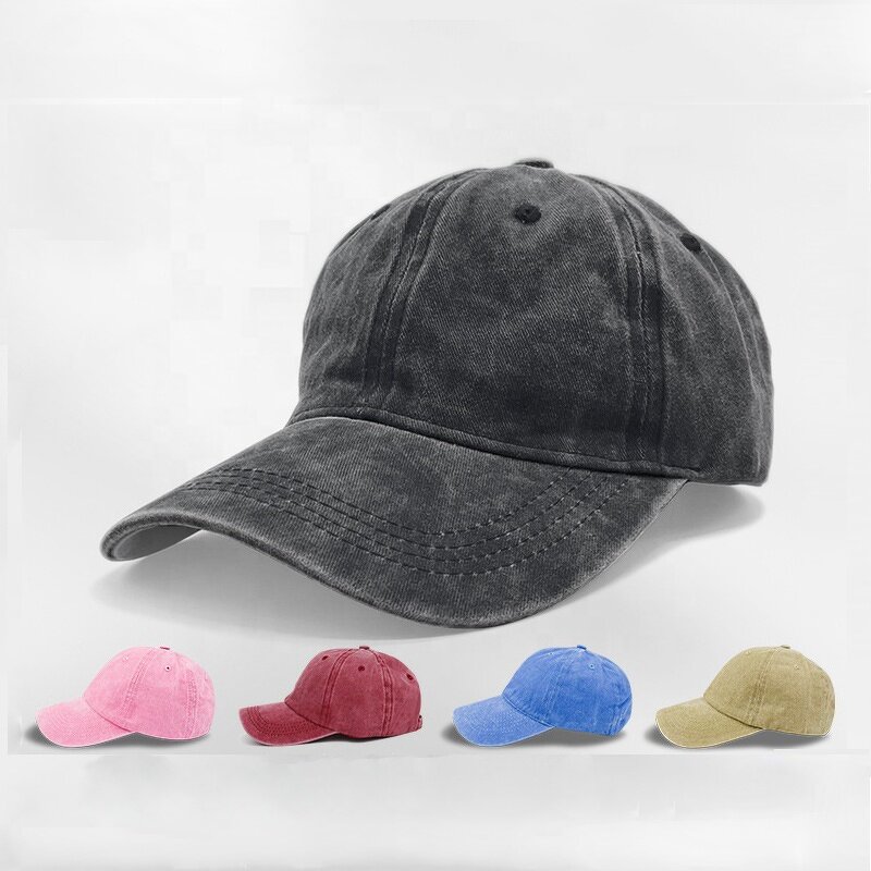 Baseball Cap Factory - Oem Custom Logo Pure Cotton Soft Top Vintage Peaked